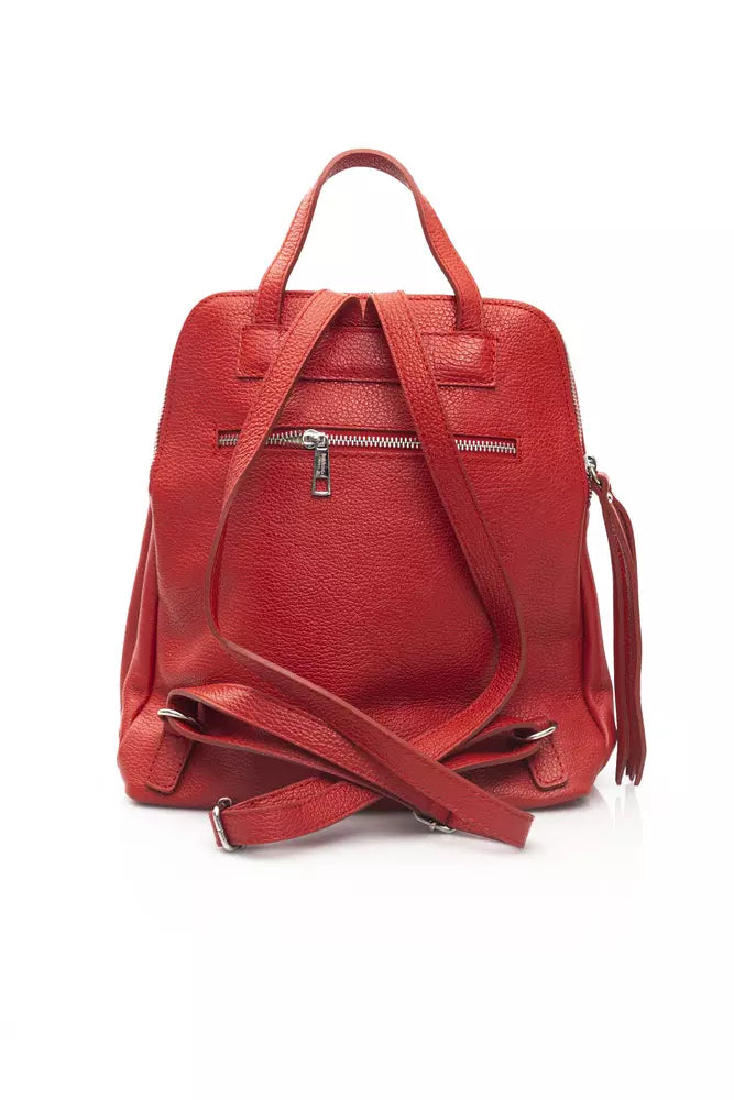 Chic Red Leather Backpack for Stylish Carrying