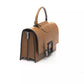 Chic Beige Leather Flap Shoulder Bag