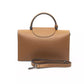 Chic Beige Leather Flap Shoulder Bag