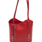 Elegant Red Leather Backpack