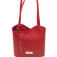 Elegant Red Leather Backpack