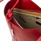 Elegant Red Leather Backpack
