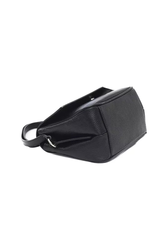 Elegant Black Leather Shoulder Bag