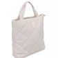 Elegant Beige Shoulder Bag with Golden Accents