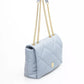 Elegant Light Blue Shoulder Flap Bag