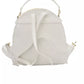 Chic White Zip Backpack with Golden Accents
