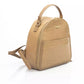 Elegant Beige Backpack with Golden Accents