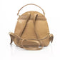 Elegant Beige Backpack with Golden Accents