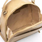 Elegant Beige Backpack with Golden Accents