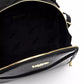 Chic Black Backpack with Golden Accents