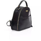 Chic Black Backpack with Golden Accents