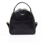 Chic Black Backpack with Golden Accents