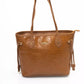 Chic Golden Detail Brown Shoulder Bag