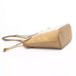 Elegant Beige Shoulder Bag with Golden Accents