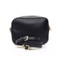 Chic Black Shoulder Bag with Golden Accents
