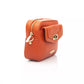 Exquisite Red Shoulder Zip Bag with Golden Details