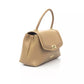 Chic Beige Shoulder Bag with Golden Accents