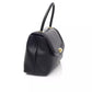 Elegant Black Shoulder Bag with Golden Details