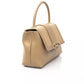 Beige Chic Shoulder Bag with Golden Details