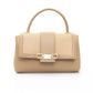 Beige Chic Shoulder Bag with Golden Details