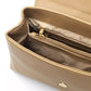 Beige Chic Shoulder Bag with Golden Details