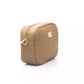 Chic Beige Shoulder Bag with Golden Accents