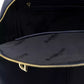 Chic Blue Backpack with Golden Accents