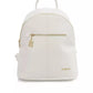 Chic White Backpack with Golden Accents