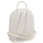 Chic White Backpack with Golden Accents