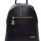 Chic Black Backpack with Golden Accents
