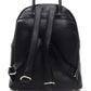 Chic Black Backpack with Golden Accents