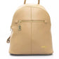 Chic Beige Backpack with Golden Accents