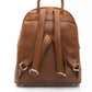 Elegant Golden-Detailed Brown Backpack