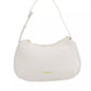 Elegant White Shoulder Bag with Golden Accents