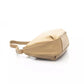 Beige Shoulder Bag with Golden Accents
