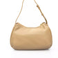 Beige Shoulder Bag with Golden Accents