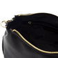 Elegant Black Golden-Detailed Shoulder Bag