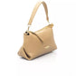 Elegant Beige Shoulder Bag with Golden Accents
