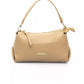 Elegant Beige Shoulder Bag with Golden Accents