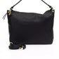Elegant Black Shoulder Bag with Golden Accents