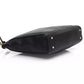 Elegant Black Shoulder Bag with Golden Accents