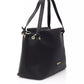 Elegant Black Shoulder Bag with Golden Accents