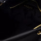 Elegant Black Shoulder Bag with Golden Accents