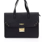 Elegant Black Polyethylene Shoulder Bag