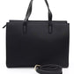 Elegant Black Polyethylene Shoulder Bag