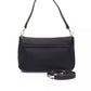 Elegant Black Shoulder Bag with Golden Accents