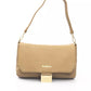 Golden Detail Beige Shoulder Bag