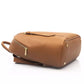 Chic Golden-Detail Brown Backpack