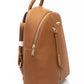 Chic Golden-Detail Brown Backpack