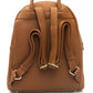 Chic Golden-Detail Brown Backpack